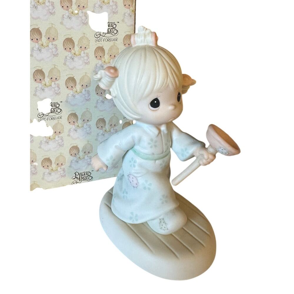 Vintage 1987 Precious Moments Faith Takes the Plunge Figurine 11155